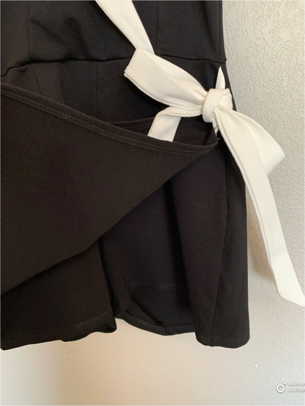 Lulus XS Cutest Poise Black Color Block Collared Halter Wrap Skort Romper NWT - Picture 8 of 17